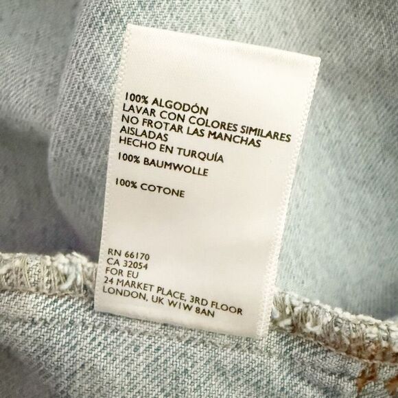 BDG x URBAN OUTFITTERS | A-Line Utility Denim Skirt Light Wash | Size Large - Picture 7 of 7